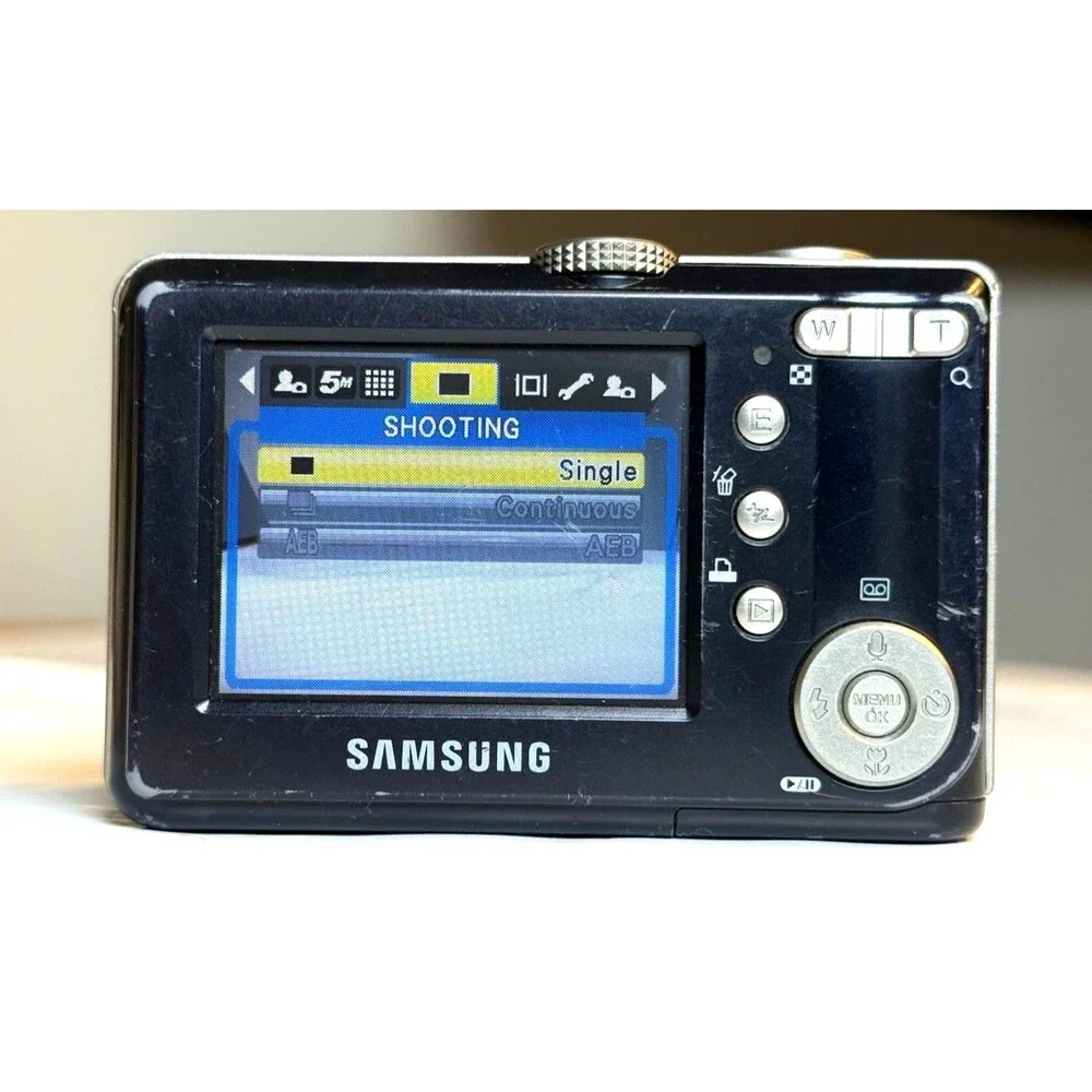 Samsung Digimax S500 5.1MP Vintage Y2K Digital Camera Black -TESTED WORKS